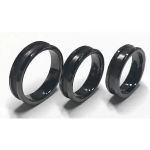 8mm Black Ceramic Inlay Ring Core - L 1/2 UK (USA 6) - Cores - Fast shipping