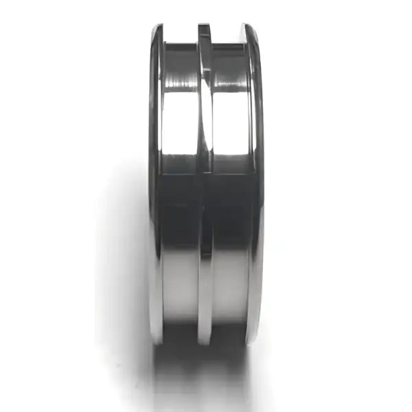 8mm Double Channel Titanium Ring Core (Bevelled Edge) - Cores Comfort fit quality with two 2.5mm inlay grooves Sizes