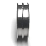 8mm Double Channel Titanium Ring Core (Bevelled Edge) - Cores Comfort fit quality with two 2.5mm inlay grooves Sizes