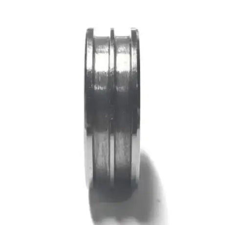 8mm Double Channel Tungsten Carbide Ring Core (Bevelled Edge) - Cores Comfort fit quality with two 2.5mm inlay grooves