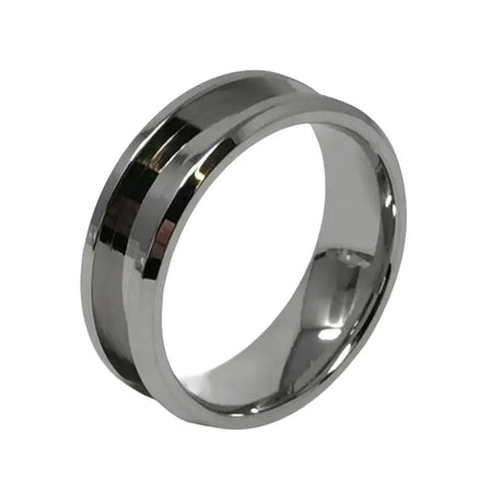 8mm Inlay Stainless Steel Ring Core (Bevelled Edge) - Ring Cores - Fast shipping