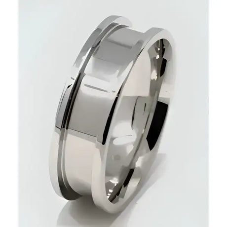 8mm Inlay Stainless Steel Ring Core - Cores Flat edges / Rims for a modern look A quality solid single piece ring core