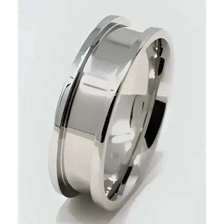 8mm Inlay Stainless Steel Ring Core - Cores Flat edges / Rims for a modern look A quality solid single piece ring core