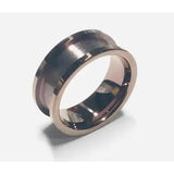 8mm IP Bronze Plated Tungsten Carbide Ring Core - Cores Comfort fit quality with a 5mm inlay groove Sizes available
