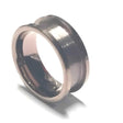 8mm IP Bronze Plated Tungsten Carbide Ring Core - Cores - Fast shipping