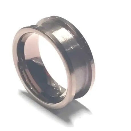 8mm IP Bronze Plated Tungsten Carbide Ring Core - Cores Comfort fit quality with a 5mm inlay groove Sizes available