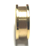 8mm IP Gold Plated Tungsten Carbide Ring Core - Cores Comfort fit quality wide with a 5mm inlay groove Sizes available