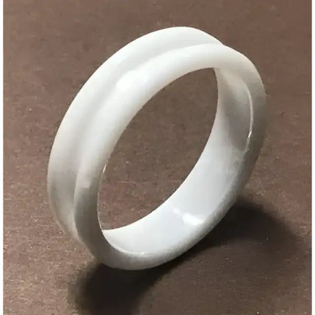 8mm White Ceramic Inlay Ring Core - Cores Comfort fit quality with a 4mm inlay channel & bevelled edges Sizes available