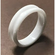 8mm White Ceramic Inlay Ring Core - Cores Comfort fit quality with a 4mm inlay channel & bevelled edges Sizes available