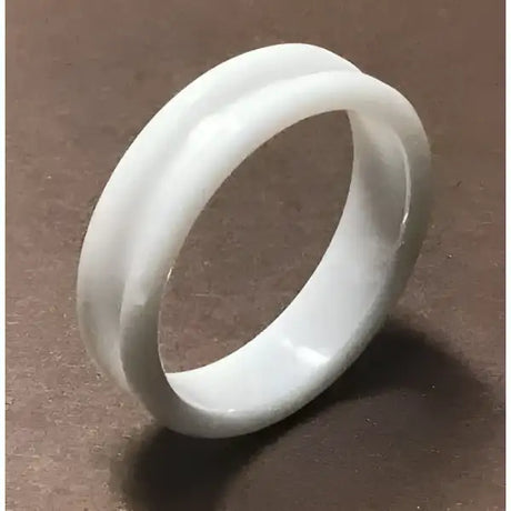 8mm White Ceramic Inlay Ring Core - Cores Comfort fit quality with a 4mm inlay channel & bevelled edges Sizes available