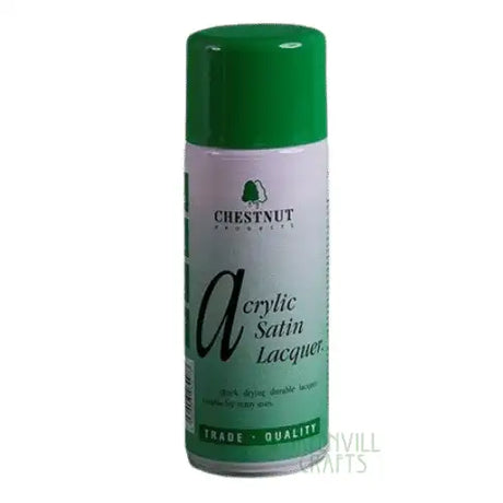 Acrylic Satin Lacquer - 400ml - Aerosol - Chestnut Products - Oils Hard wearing acrylic satin lacquer in an easy
