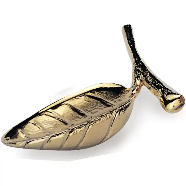 Apple Leaf Decoration - Gold coloured - These delicate accessories give a stunning finish to turned apples and pears.