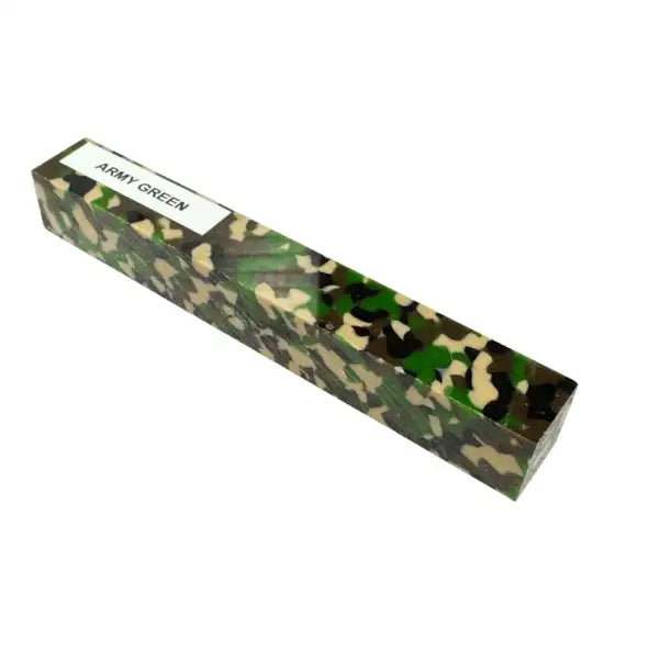 Army Green Kirinite Pen Turning Blank - Blanks Introducing the Camo – your new secret weapon for crafting stunning pens