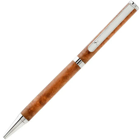 Artisan Twist Slimline Pen Kit - Rhodium (With A Logo) - Fast shipping