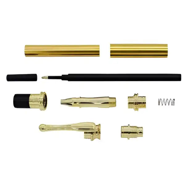 Aston Rollerball Pen Kit - Kits Platings Copper Chrome Gold Gunmetal Available in & Fountain kits 10mm drill bit 11.7mm
