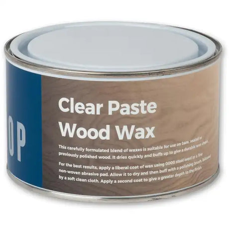 AXMINSTER CLEAR PASTE WAX 400G - Polishing/Buffing • Carefully formulated blend of waxes, with UV protection • Enhance