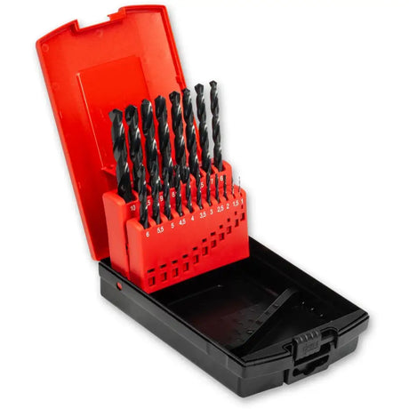 AXMINSTER METRIC HSS 1-10MMX0.5 DRILL SET 19 PIECE - Fast shipping