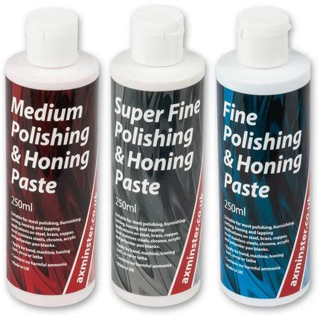 Axminster Polishing & Honing Pastes - Pack of 3 - Fast shipping