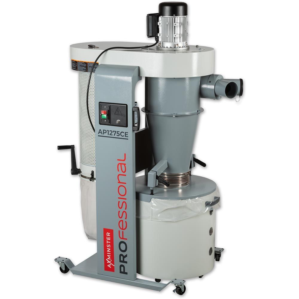 Axminster Professional AP1275CE Cyclone Extractor - The is a single-stage system designed for demanding workshop