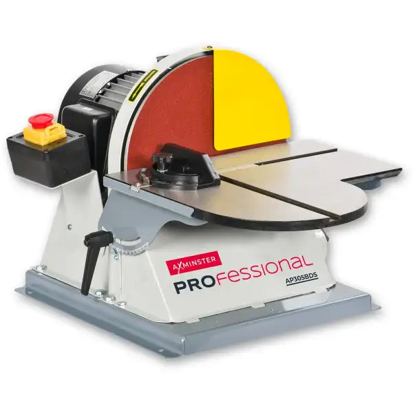 Axminster Professional AP305BDS Disc Sander 230V - 305mm disc sander with mechanical brake and quadrant guard • Large