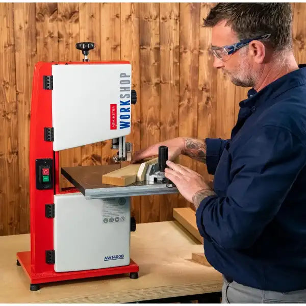 Axminster Workshop AW1400B Bandsaw 230V - bandsaw 80mm depth of cut - 200mm width Compact machine perfect for hobbies