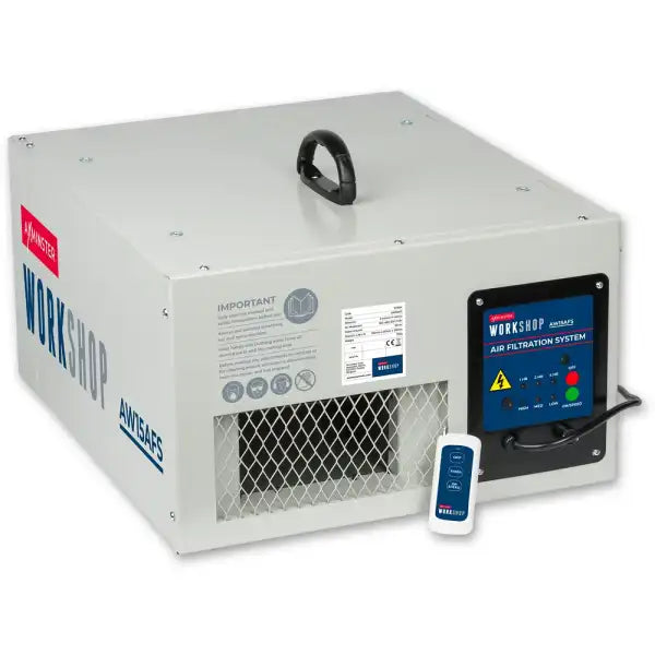 Axminster Workshop AW15AFS Air Filter - Dust Extractors With a quiet 95W motor, the is perfect for average home,