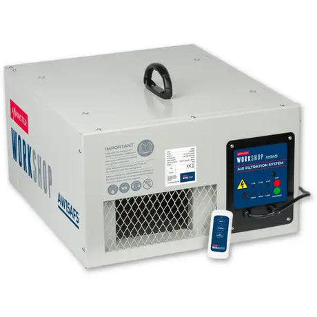 Axminster Workshop AW15AFS Air Filter - Dust Extractor Quiet and powerful 95W motor Filters wood dust ’hanging