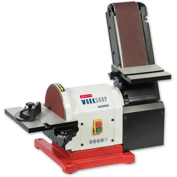 Axminster Workshop AW200BDS Belt & Disc Sander 230 - Sanders • Motor - 550W, induction quiet, direct drive • Versatile