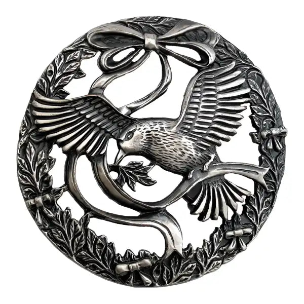 Bird & Bow - Decorative Pewter Lid (Potpourri) - bow design The perforated lids are often used on potpourri bowls.