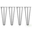 Black Hairpin Table Legs - 14’’ / 35cm - Black Hairpin (3 rods) Sized 14 / Coffee table size Set of 4 legs with screws.
