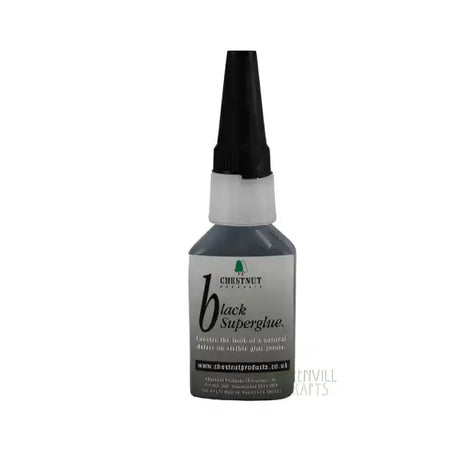 Black Superglue - 20g - Chestnut Products - Glue bottle of quality thick viscosity CA (Cyanoacrylate) A great glue