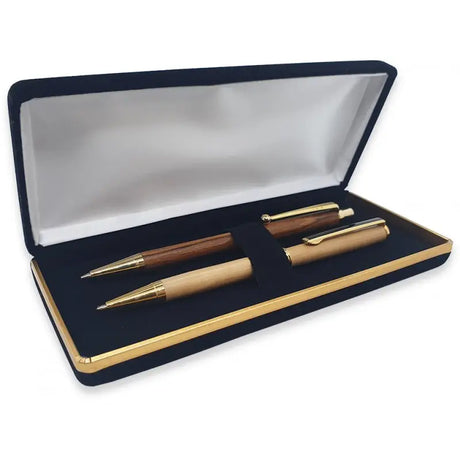 Black Velvet Double Pen Box - Pen Cases - Fast shipping