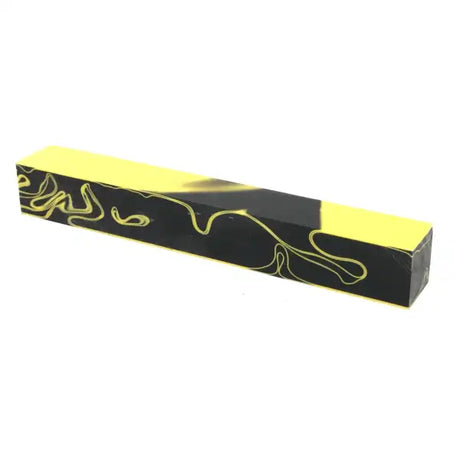 Black & Yellow Swirls (Yellow Jacket) - Acrylic Kirinite Pen Blank - Blanks is a fantastic new acrylic resin pen blank