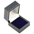 Blue Leatherette Ring Box - Boxes 1 Quality box Matching colour velvet inserts cut for rings. Size approx - 45mm wide x