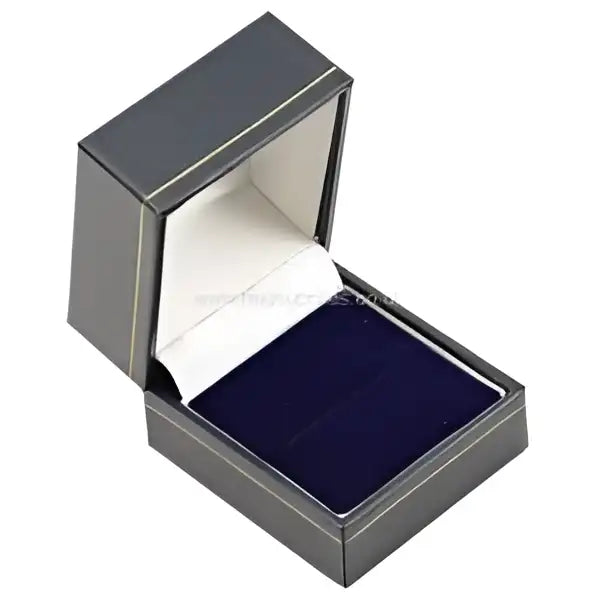 Blue Leatherette Ring Box - Boxes 1 Quality box Matching colour velvet inserts cut for rings. Size approx - 45mm wide x