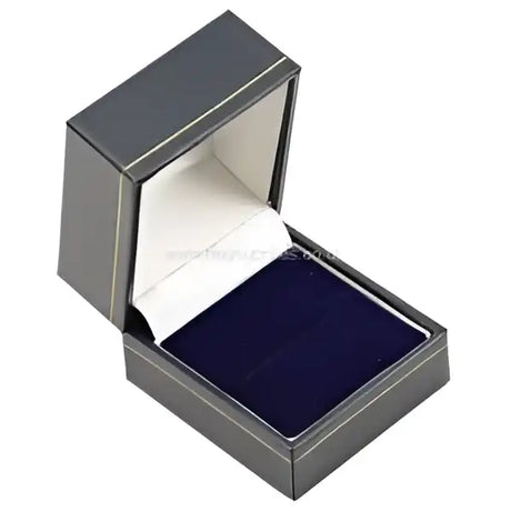 Blue Leatherette Ring Box - Boxes 1 Quality box Matching colour velvet inserts cut for rings. Size approx - 45mm wide x