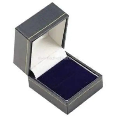 Blue Leatherette Ring Box - Boxes - Fast shipping