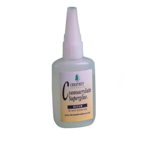 CA Glue - Medium - 50g - Chestnut Products - & Adhesives bottle of quality viscosity (Cyanoacrylate) from Works very