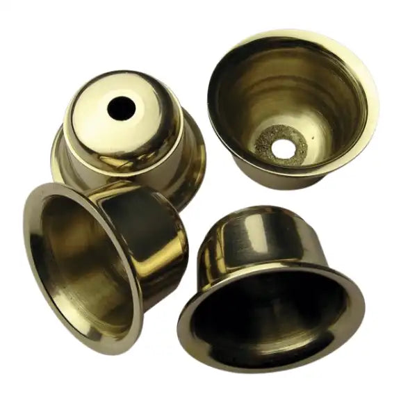 Candle Cups - Brass - Pack of 4 - Project Kit Set four polished brass candle cups, supplied with screws to provide