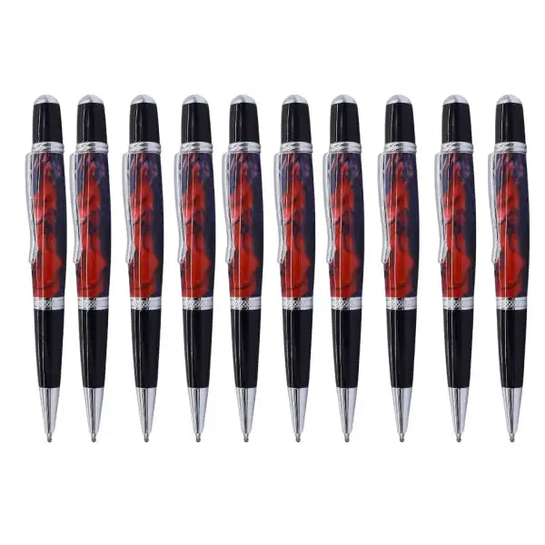 Cerra Pen Kit - Chrome & Black - PACKS - 10 - Money saving pen kit packs with chrome black plating A quality single