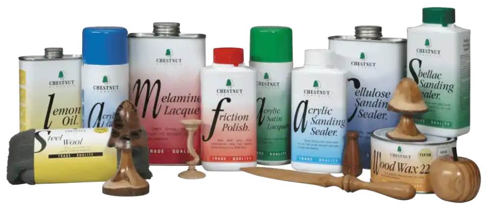Chestnut Products - quality finishing products for woodturners Yorkshire