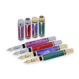 Chrome & Black Titanium New Majestic Fountain Pen Kit - Kits This is a premium quality fountain pen kit, perfect