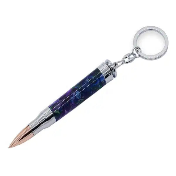 Chrome bullet key ring kit - Project Kit plating with copper tip. The chrome matches very well wood and resin blanks