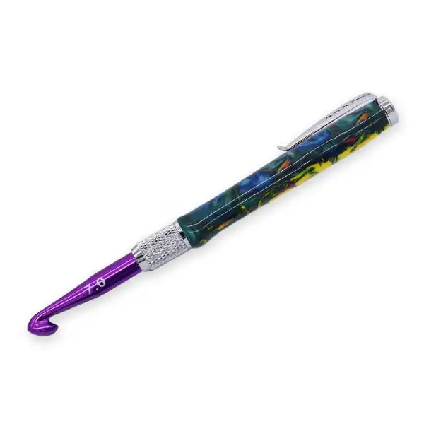 Chrome & Colour Crochet Hook Kit (Knurled) - Project crochet hook kit sets with coloured and knurled fitment. Hooks