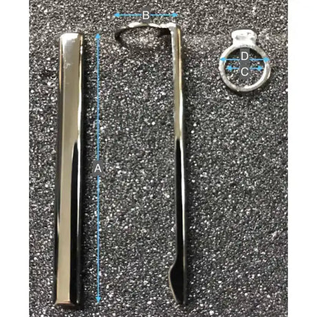 Chrome Pen Clip - 1A - Pack of 5 - Clips clips useful to replace damaged or when making kitless pens Measurements in mm