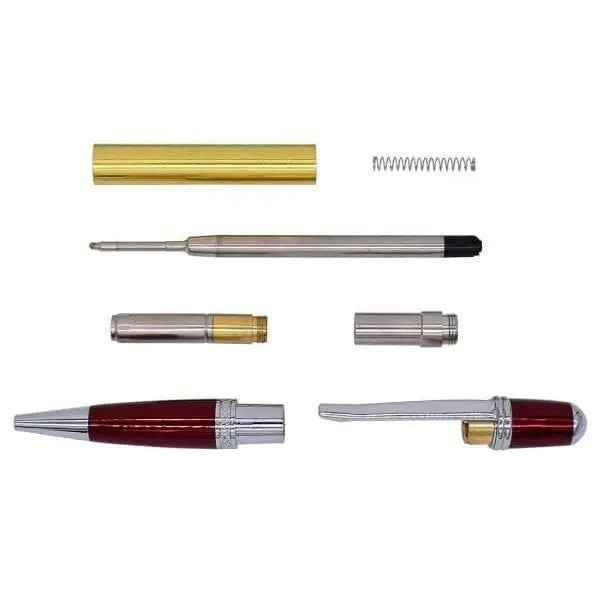 Chrome & Red Cerra Pen Kit / Cierra (Formally Sierra Kits) Fast shipping