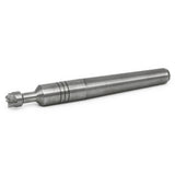 Mini Drive Centres 9mm 4 prong head Available in 1 and 2 MT High quality, Made in UK The Rotur mini drive centres are suitable for all types of spindle work. The head is 9mm in diameter and is protrudes further from the morse taper and with a narrower shaft than traditional drive centres. The Centre point protrudes further than the prongs for quick and easy alignment. The sharp point and prongs can easily penetrate the timber for a secure grip.