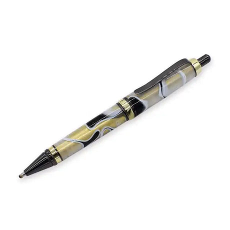 Cigar Click Pen Kit - Gun Metal & Gold - Kits - This model is finished in plating 10mm drill bit pen kit bushings