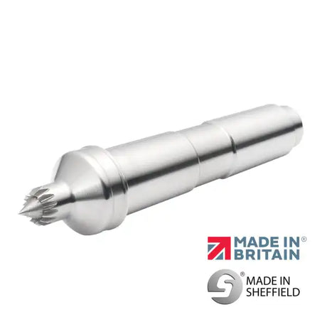 Coronet Hawk 10 mm (3/8”) Sprung Point Multi-Tooth Drive Centre 2 Morse Taper - Lathe Accessories Made in Sheffield