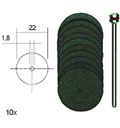 Proxxon Corundum Cutting Discs x 10 P-28810